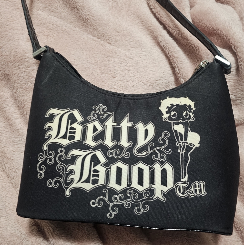 Betty Boop Black and Cream Shoulder Bag